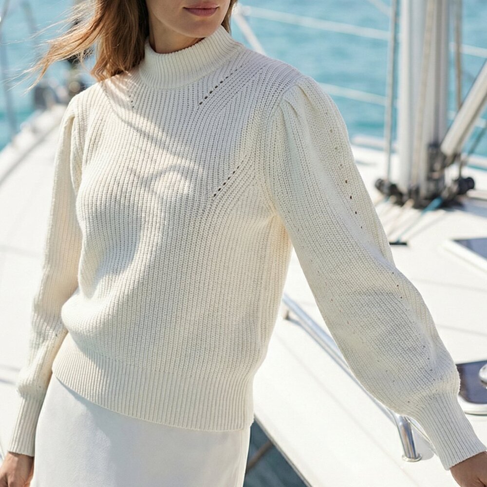 NWT English Factory Ivory Knit Sweater XS